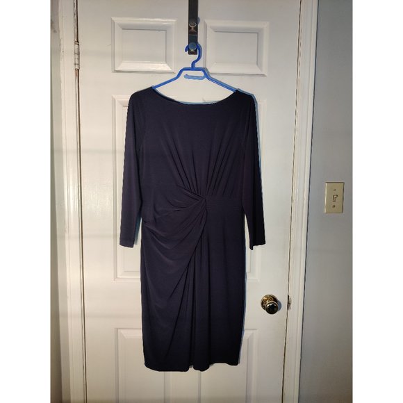 Anne Klein navy dress with waist gathering - Size 10 - Picture 1 of 3